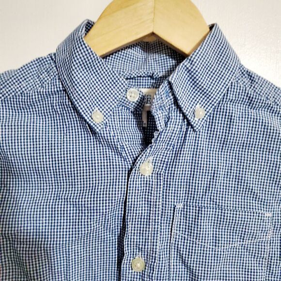 Children's Place Blue/White Checkered Shirt Size 5/6 - Picture 3 of 7